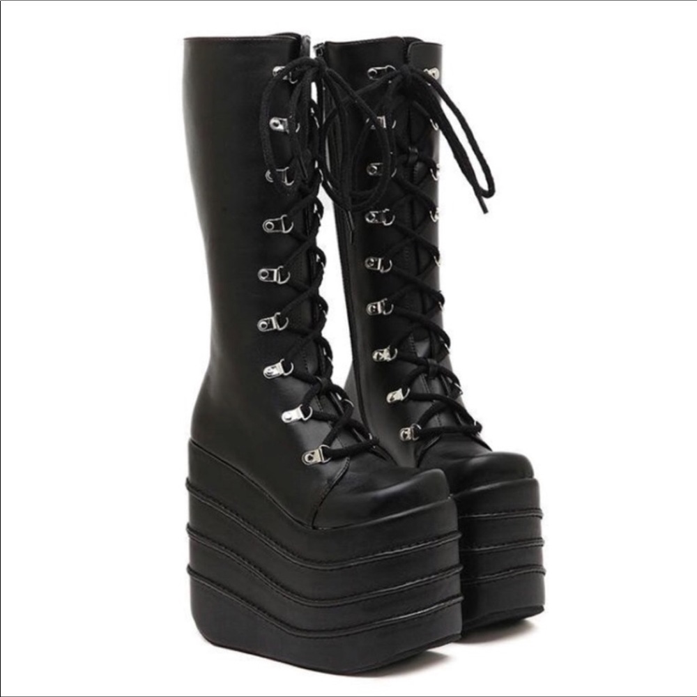 Black Platform Boots